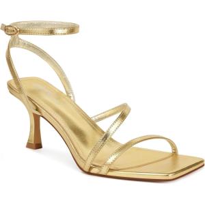 imagewetkiss Kitten Heels for Women Heels Sandals Low Heels Cute Strappy Heels Square Toe Comfortable HeelsGold