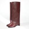 imagewetkiss Knee High Boots Women Fold Over Square Toe Chunky Heel with Half Zipper Long Knee High Dress Tall Boots for Women Fashion Party Wedding DailyCharm Burgundyflod Over Boots
