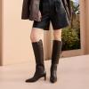 imagewetkiss Knee High Boots for Women Kitten Heel Square toe Tall Boots with Full Side Zipper Low Heel Fashion Dress Long Boot Womens Fall Winter Boot for Date Party EventChocolate Brown