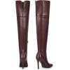 imagewetkiss Womens Thigh High Boots Stiletto High Heel Over the Knee Fashion Dress Long Boots with Sexy Ponited Toe Zipper up Tall Boots for Date Party ClubBurgundy