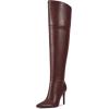 imagewetkiss Womens Thigh High Boots Stiletto High Heel Over the Knee Fashion Dress Long Boots with Sexy Ponited Toe Zipper up Tall Boots for Date Party ClubBurgundy