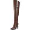 imagewetkiss Womens Thigh High Boots Stiletto High Heel Over the Knee Fashion Dress Long Boots with Sexy Ponited Toe Zipper up Tall Boots for Date Party ClubMatte Brown