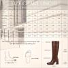 imagewetkiss Boots for Women Knee High Boots Womens Chunky Tall Boots Round Toe Long Boot Fall Knee High Boot Almond Toe Stacked Block Heeled PU LeatherBrown