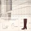 imagewetkiss Boots for Women Knee High Boots Womens Chunky Tall Boots Round Toe Long Boot Fall Knee High Boot Almond Toe Stacked Block Heeled PU LeatherBurgundy