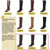 imagewetkiss Knee High Boots for Women with Kitten Heel and Pointed Toe Design Classic and SexyYmatte Brownno Zipper