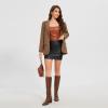 imagewetkiss Womens Knee High Boots Tall Riding Boots with Block Chunky Heel Almond Round Toe and Low Platform Pull on Winter Fall Fashion Long BootsMatte Brown