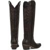 imagewetkiss Black Cowboy Boots for Women Knee High Cowgirl Tall Boots with Classic Retro Embroidered Chunky Heel Slip On Pointed Toe Womens Western Boots for Girls LadiesDark Brown