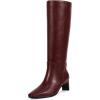 Burgundy - Low Heel - Zipper