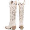 imagewetkiss Cowboy Boots for Women Knee High Cowgirl Boots Women Rhinestone Comfort Fashion Tall Sparkling Western Boots Boots for WomenHwhite