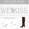 imagewetkiss Knee High Boots Women Slip OnZipper Boots for Work Date Dress Party Club ShoesBurgundy  Pull on