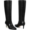 imagewetkiss Knee High Boots for Women with Kitten Heel and Pointed Toe Design Classic and SexyAmatte Blackrandom
