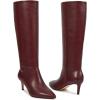 imagewetkiss Knee High Boots for Women with Kitten Heel and Pointed Toe Design Classic and SexyDburgundyrandom
