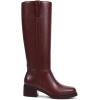 imagewetkiss Womens Knee High Boots Platform Chunky Block Heel Riding Tall Boots Knee High Square Toe Long Boot Low Heel Campus Boot with ZipperBurgundy