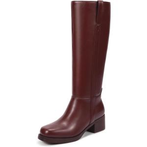 imagewetkiss Womens Knee High Boots Platform Chunky Block Heel Riding Tall Boots Knee High Square Toe Long Boot Low Heel Campus Boot with ZipperBurgundy
