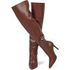 imagewetkiss Thigh High Boots for Women Over the Knee Boots with Chunky Heel Side Zipper Wide Calf Design Stylish and ComfyMatte Brownstiletto Heel