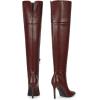 imagewetkiss Thigh High Boots for Women Over the Knee Boots with Chunky Heel Side Zipper Wide Calf Design Stylish and ComfyBurgundystiletto Heel