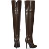 imagewetkiss Thigh High Boots for Women Over the Knee Boots with Chunky Heel Side Zipper Wide Calf Design Stylish and ComfyChocolate Brownstiletto Heel