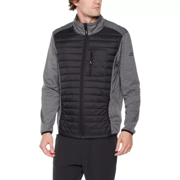 Men's Insulated Hybrid Hiking Jacket, Lightweight Thermal Running Jacket Quilted Outerwear Jacket
