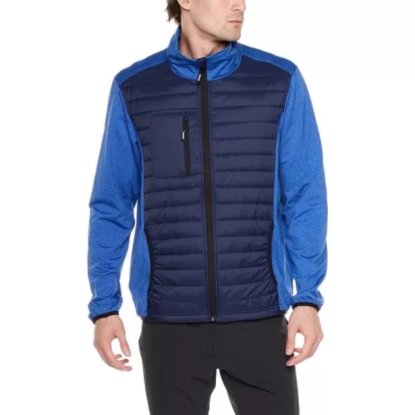 Men's Insulated Hybrid Hiking Jacket, Lightweight Thermal Running Jacket Quilted Outerwear Jacket