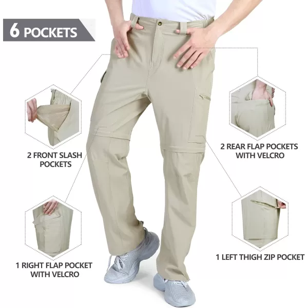 Outdoor Ventures Men's Convertible Pants, Quick Dry Hiking Zip-Off Pants, Stretch Lightweight Cargo Pants
