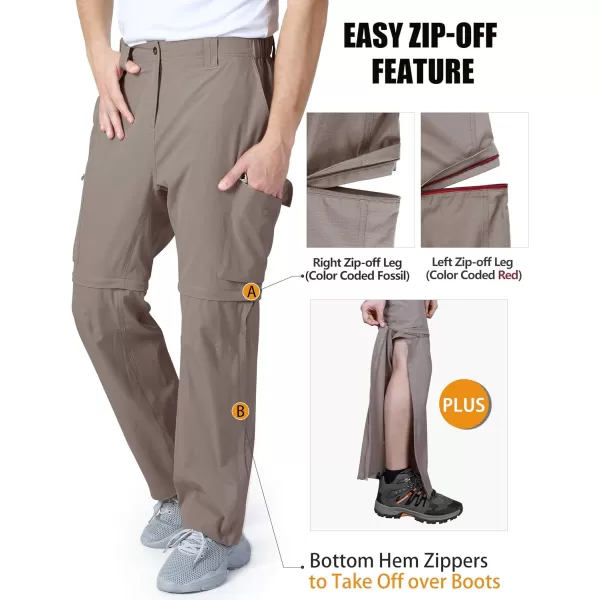 Outdoor Ventures Men's Convertible Pants, Quick Dry Hiking Zip-Off Pants, Stretch Lightweight Cargo Pants