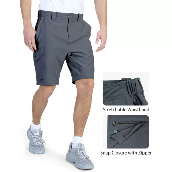 Outdoor Ventures Men's Convertible Pants, Quick Dry Hiking Zip-Off Pants, Stretch Lightweight Cargo Pants