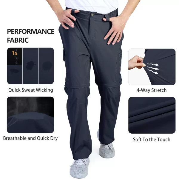 Outdoor Ventures Men's Convertible Pants, Quick Dry Hiking Zip-Off Pants, Stretch Lightweight Cargo Pants