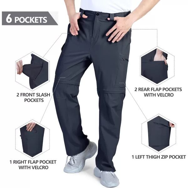 Outdoor Ventures Men's Convertible Pants, Quick Dry Hiking Zip-Off Pants, Stretch Lightweight Cargo Pants