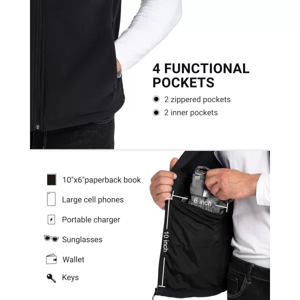 Outdoor Ventures Men's Full-Zip Polar Fleece Vest Outerwear Lightweight Warm Casual Sleeveless Jacket for Fall &amp; Winter