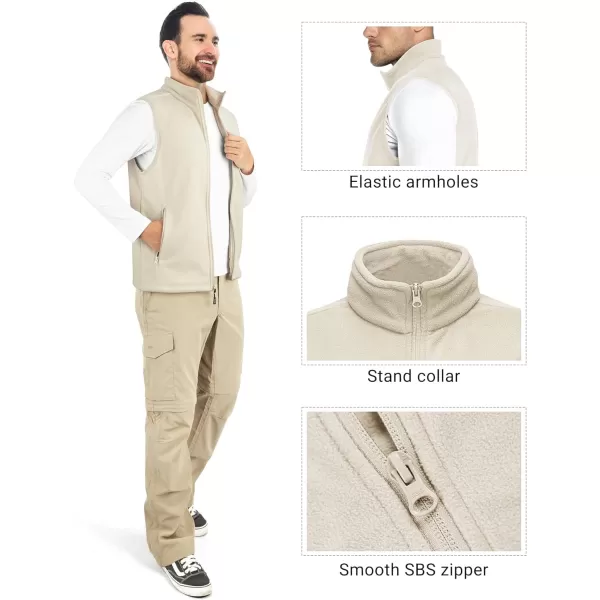 Outdoor Ventures Men's Full-Zip Polar Fleece Vest Outerwear Lightweight Warm Casual Sleeveless Jacket for Fall &amp; Winter