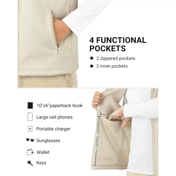 Outdoor Ventures Men's Full-Zip Polar Fleece Vest Outerwear Lightweight Warm Casual Sleeveless Jacket for Fall &amp; Winter