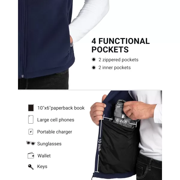 Outdoor Ventures Men's Full-Zip Polar Fleece Vest Outerwear Lightweight Warm Casual Sleeveless Jacket for Fall &amp; Winter