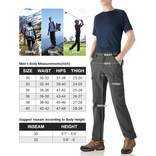 Outdoor Ventures Men's Hiking Pants Lightweight Water Resistant Cargo Work Pants Ripstop Outdoor Pants for Tactical Travel