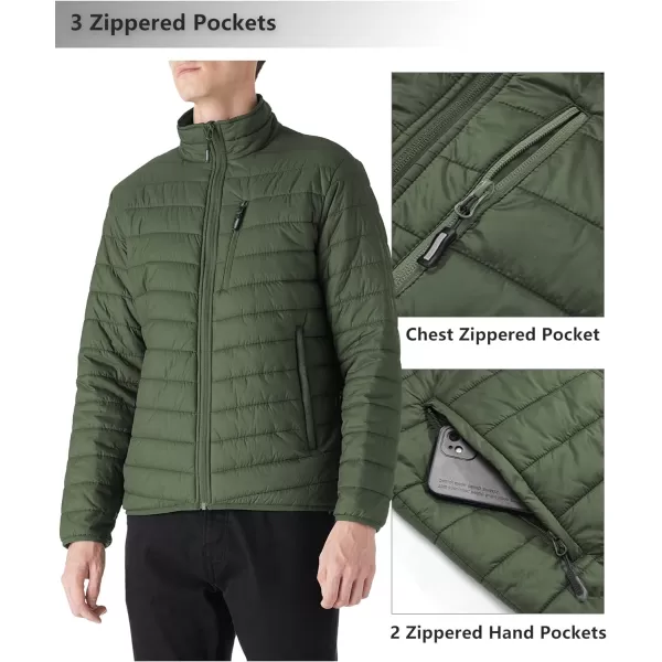 Outdoor Ventures Men's Lightweight Packable Puffer Winter Jacket Insulated Puffy Coat for Snow Ski Hiking Travel)
