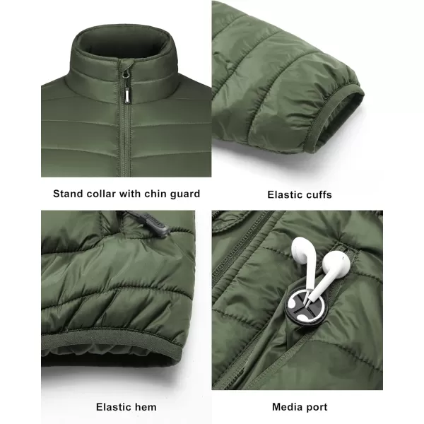 Outdoor Ventures Men's Lightweight Packable Puffer Winter Jacket Insulated Puffy Coat for Snow Ski Hiking Travel)