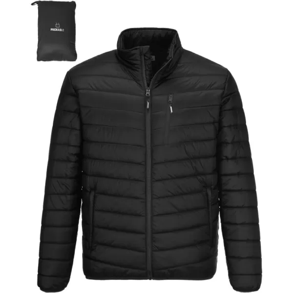 Outdoor Ventures Men's Lightweight Packable Puffer Winter Jacket Insulated Puffy Coat for Snow Ski Hiking Travel)