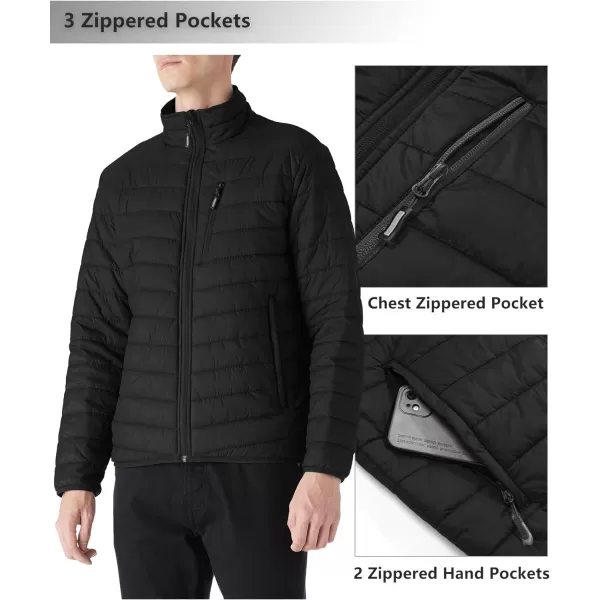 Outdoor Ventures Men's Lightweight Packable Puffer Winter Jacket Insulated Puffy Coat for Snow Ski Hiking Travel)