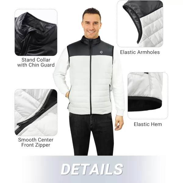 Outdoor Ventures Men's Lightweight Puffer Vest Outerwear, Warm Sleeveless Packable Winter Jacket for Hiking Travel Running