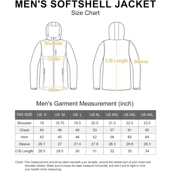 Outdoor Ventures Men's Lightweight Softshell Jacket Fleece Lined Hooded Water Resistant Winter Hiking Windbreaker Jackets