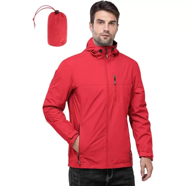 Outdoor Ventures Men's Packable Rain Jacket Waterproof Windbreaker Lightweight Raincoat with Hood