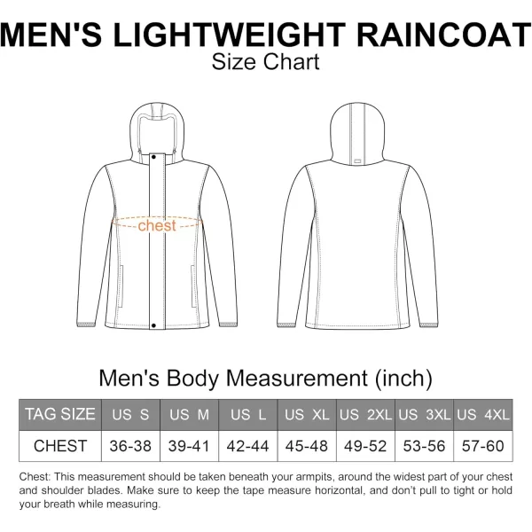 Outdoor Ventures Men's Rain Jacket Waterproof Lightweight Packable Rain Shell Raincoat with Hood for Golf Hiking Travel