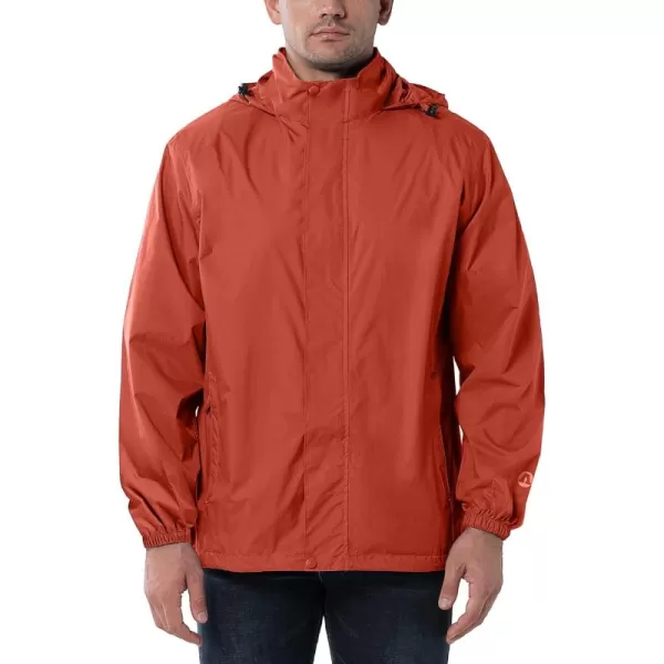 Outdoor Ventures Men's Rain Jacket Waterproof Lightweight Packable Rain Shell Raincoat with Hood for Golf Hiking Travel