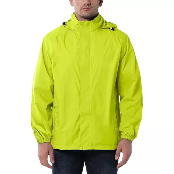 Outdoor Ventures Men's Rain Jacket Waterproof Lightweight Packable Rain Shell Raincoat with Hood for Golf Hiking Travel