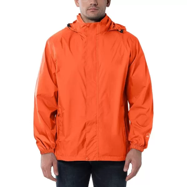 Outdoor Ventures Men's Rain Jacket Waterproof Lightweight Packable Rain Shell Raincoat with Hood for Golf Hiking Travel