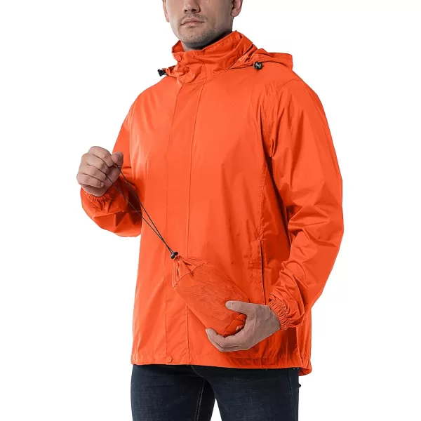 Outdoor Ventures Men's Rain Jacket Waterproof Lightweight Packable Rain Shell Raincoat with Hood for Golf Hiking Travel