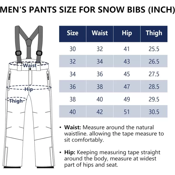 Outdoor Ventures Men's Snow Bib Waterproof Softshell Ski Pants Warm Insulated Snowboarding Pants with Detachable Bib