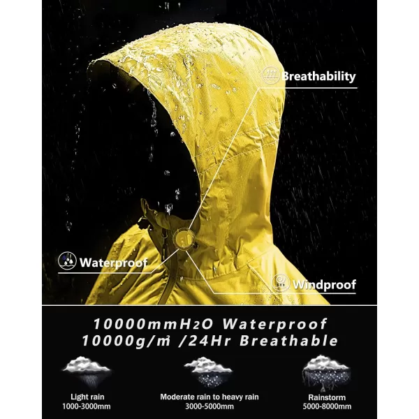 Outdoor Ventures Packable Rain Jacket Women Lightweight Waterproof Raincoat with Hood Cycling Bike Jacket Windbreaker