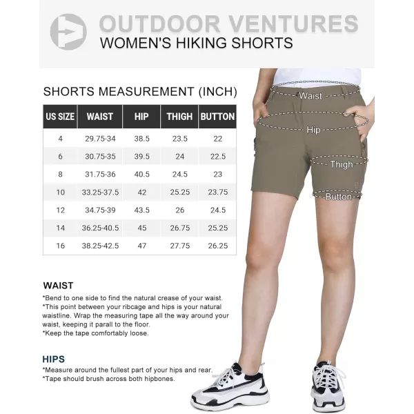 Outdoor Ventures Women's 5" Hiking Shorts Stretch Lightweight Golf Shorts