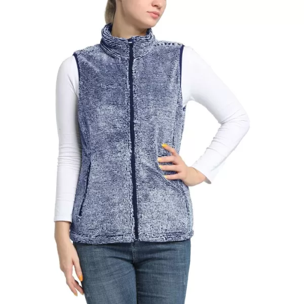 Outdoor Ventures Women's Fleece Vest Plush Polar Soft Sherpa Sleeveless Lightweight Jacket with Zip up Pockets