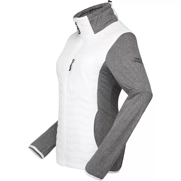 Outdoor Ventures Women's Hybrid Jacket Lightweight Insulated Jacket Full Zip Quilted Outerwear Jacket